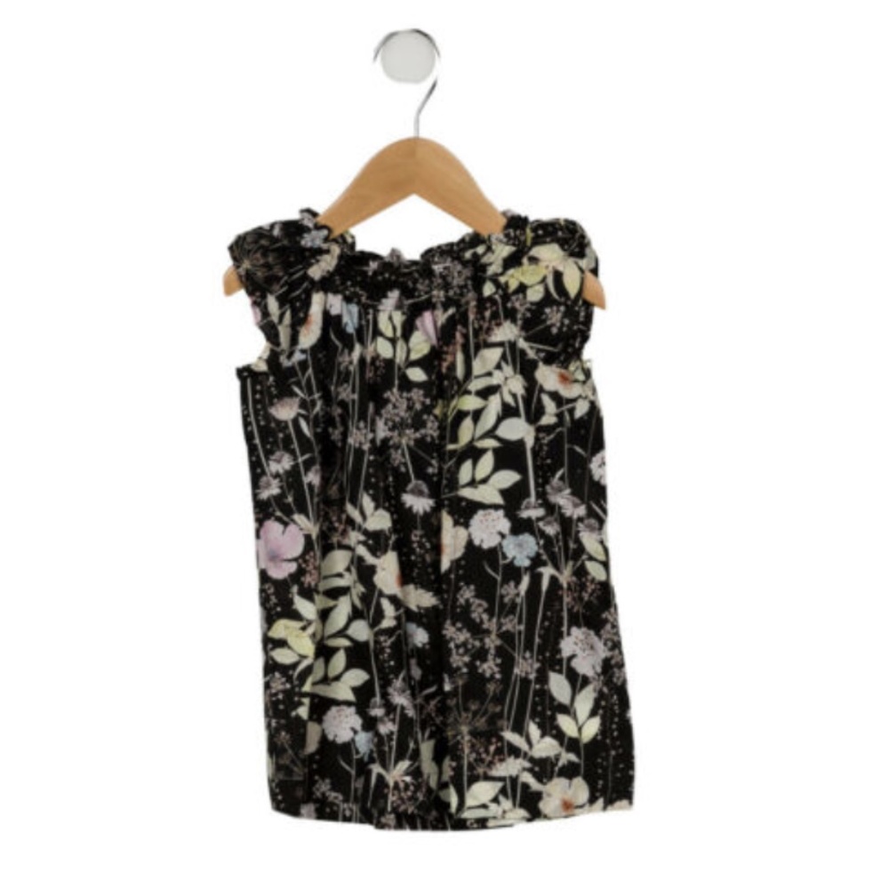 BONPOINT $155 Black Floral Dress - 18 Months